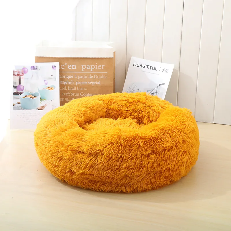 

Fluffy and comfortable calm PP cotton washable plush deep sleep doughnuts pet dog bed cat big dog, Customer requirements