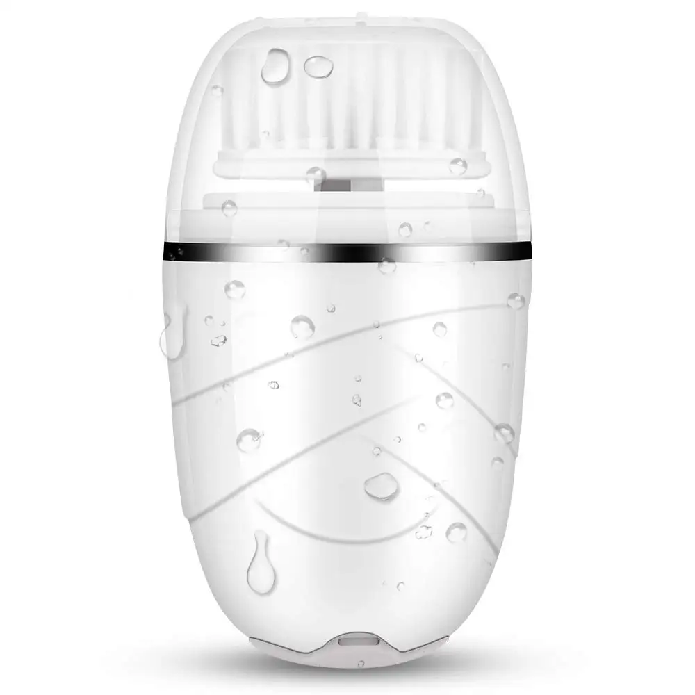 

LOGO Mini Portable Waterproof Sonic Pore Cleaner Face Cleaning brush Face Massage Electric Silicone Facial Cleansing Brush