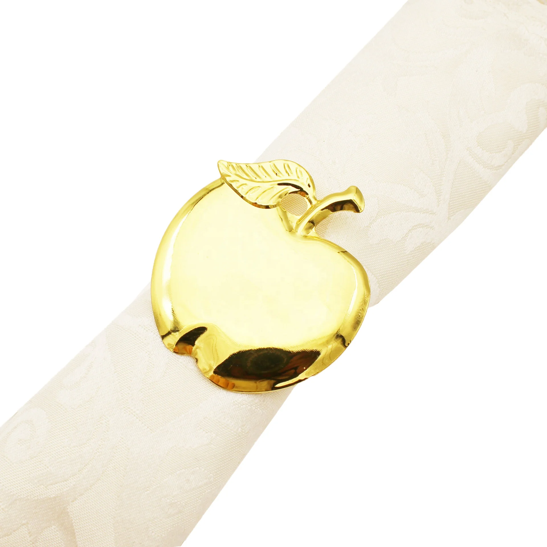 

Gold Apple Napkin Holder Ring for Wedding, Various colors available