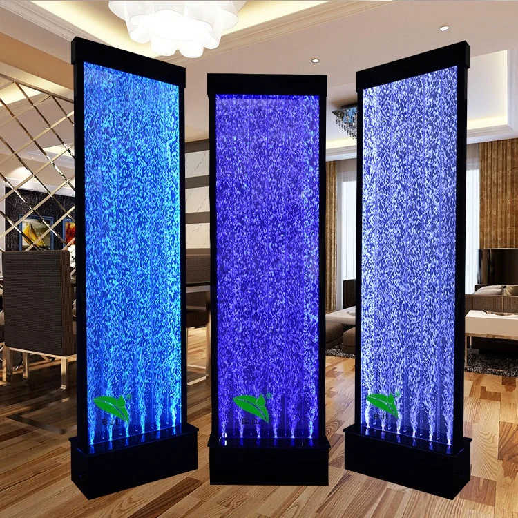 

LED acrylic water bubble wall dancing water panel aquarium background, 16 colors changing