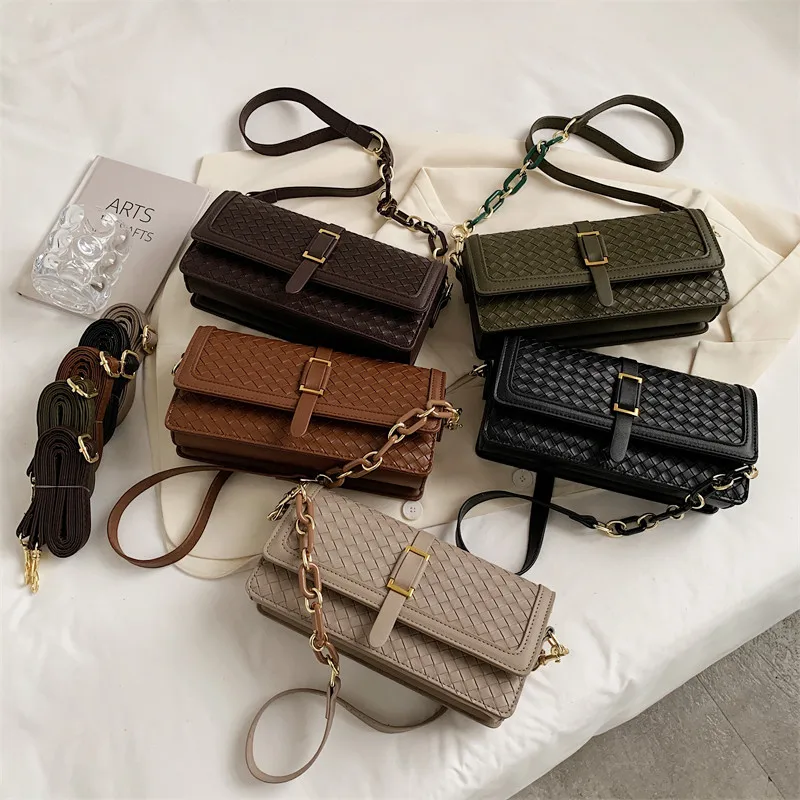 

Quality Small Woven Bags Ladies Fashion Design Woven Shoulder Handbags Girls Popular Purses For Young Woman