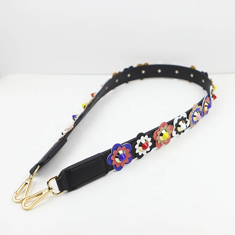 

Wide Flower Pu Leather Handbag Purse Shoulder Bag Strap