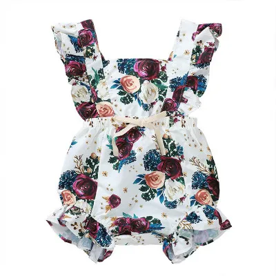 

0-24m Newborn Baby Clothes Boy Girl Kids Cotton Floral Cute Outfits Infant Sleeveless New Gift