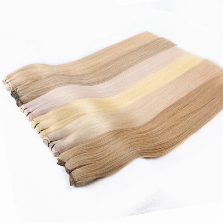

Harmony hair Stock 18 22 inch cuticle aligned remy human hair extension bundles blonde weft hair extensions