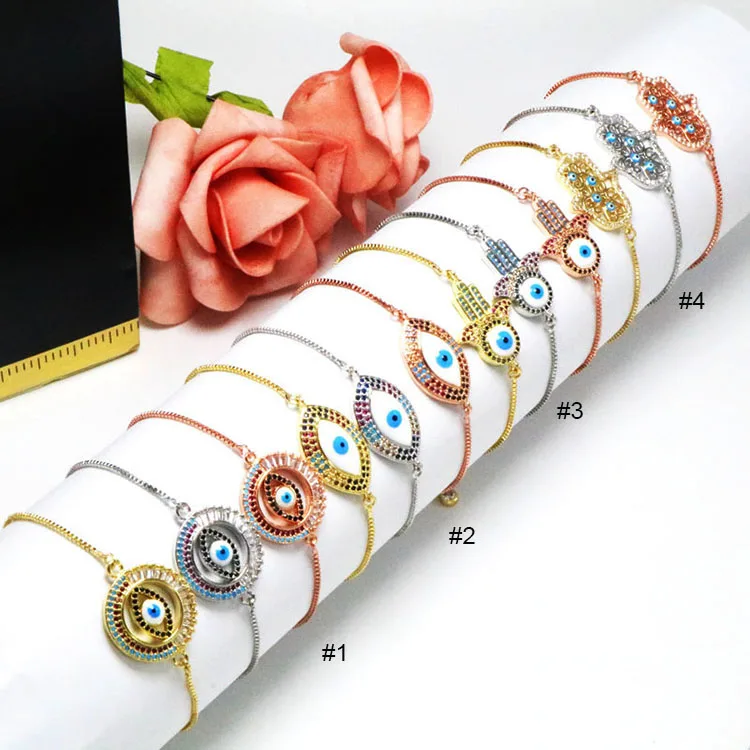 

BC1317 Fashion Gold CZ Turkish nazar Hamsa Hand Evil Eyes Bracelet Jewelry,Good Luck Charm Bracelets for Ladies Women, Gold/silver/rose gold/gunmetal