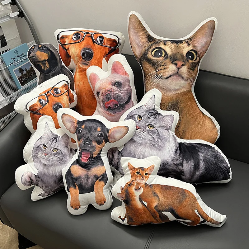 Handmade Anime Customized Sublimation Printing Cushion Animal Pattern Throw Pillows Abstract Geometric Cover Logo Custom Pillow