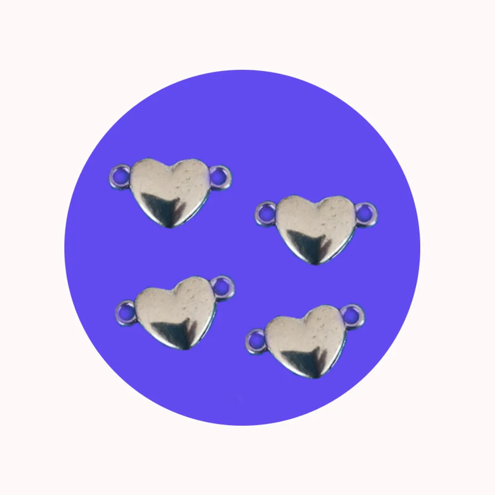 

Small Heart Connector Charms For DIY Jewelry Making Accessories