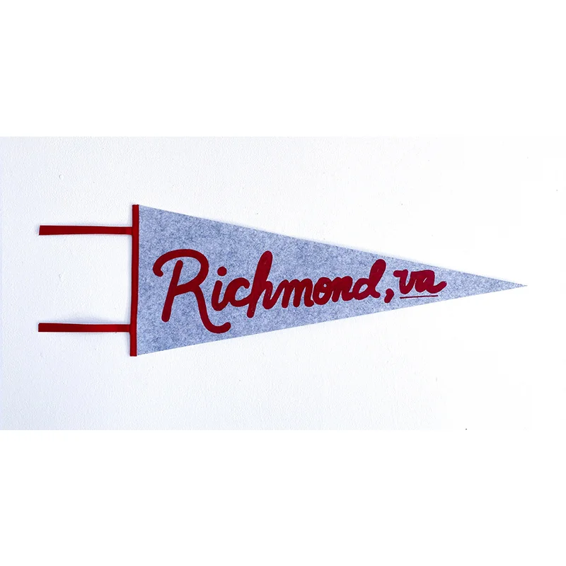 we can print logo on it felt pennant for home decoration