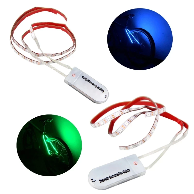 

Bicycle Decorative Taillight Green/Blue Cycling Lights Strip Light 70 LED Wheel Safety Warning Light Bike Rear Lamp