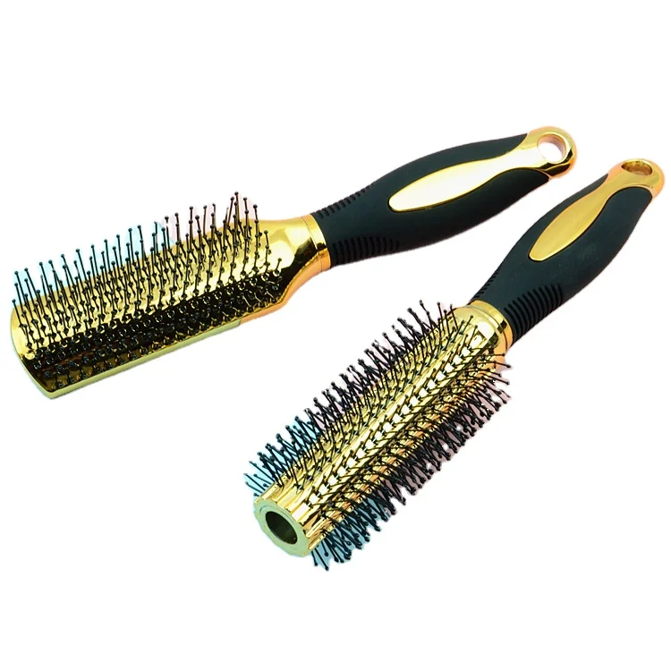 

High quality durable plastic large wide tooth curly hair comb, Yellow