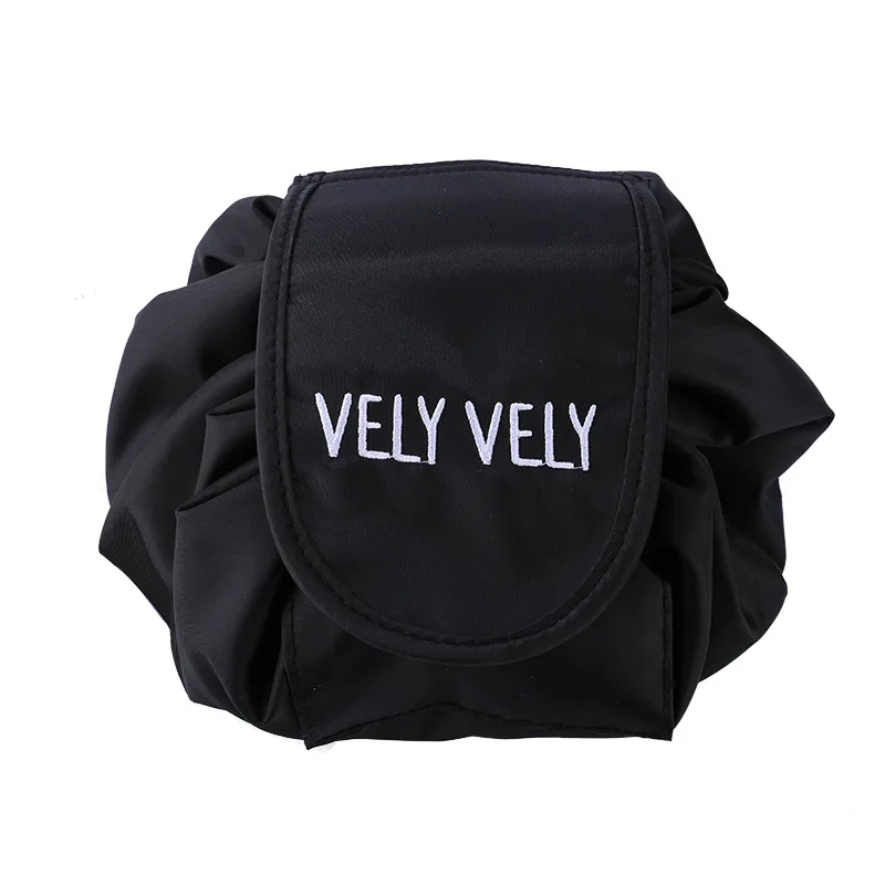 

2021 Drop shipping Round Large Capacity Polyester Travel Beauty Storage Organizer Drawstring Makeup Cosmetic Pouch Bag