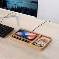 

OEM Bamboo Wireless Charger Custom Wireless Fast Charging Wooden Tray
