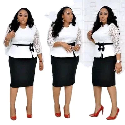 

Hot selling women's suits Plus size turkey women elegant work office dress, 4 color