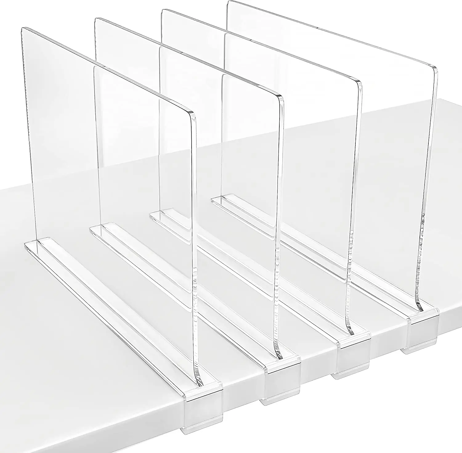 2023 Wholesale Custom Simple Design Clear Acrylic Shelf Divider for Shop Use