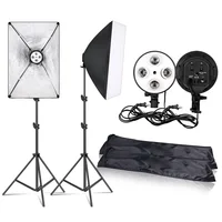 

Photography 50x70CM Lighting Four Lamp Softbox Kit With E27 Base Holder Soft Box Camera Accessories For Photo Studio Video