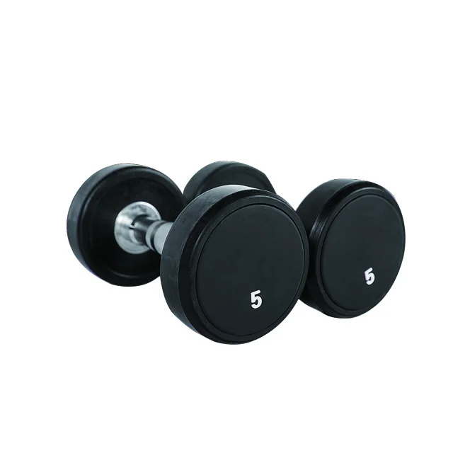 

Power Exercise Rubber Coated Cast Iron Adjustable Free Weights Fitness Gym Dumbbells, Black