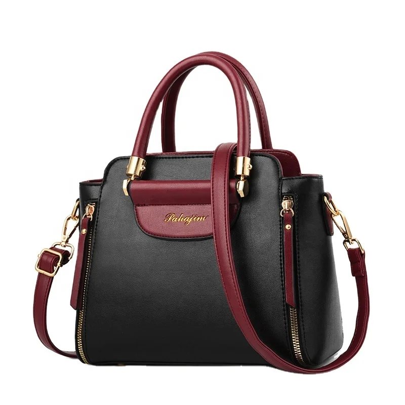 

Wholesale ladies portable large capacity fashion office handbag pu leather shoulder bags, Customizable