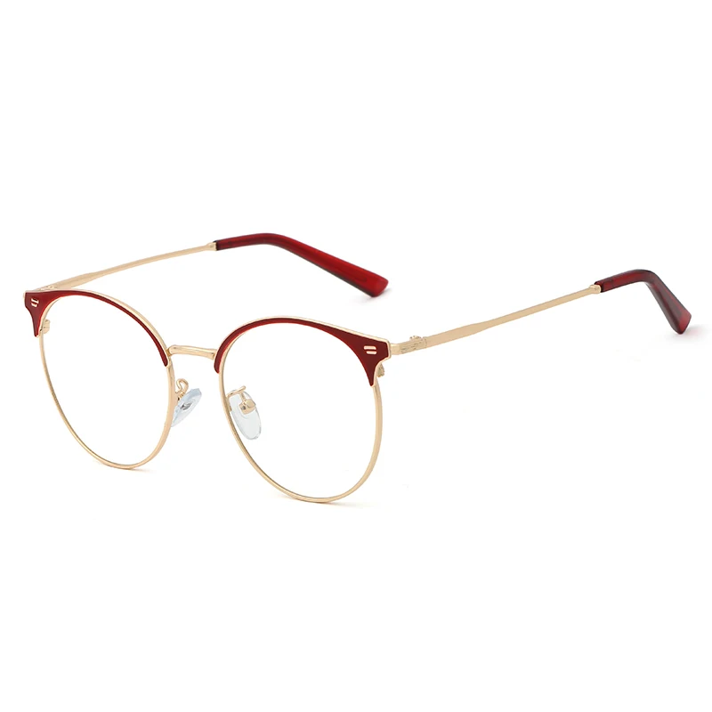 

MS 95600 2021 New Popular Round Frame Metal Women Anti Blue Light Optical Glasses Computer Gaming Glasses