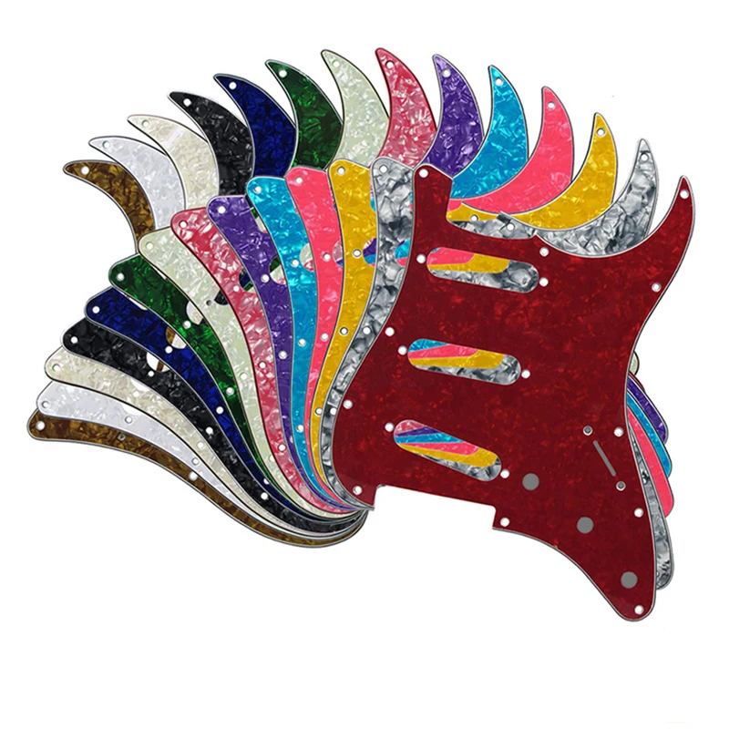 

3-ply Mint Green colorful 11 Hole SSS Scratch Plate ST Guitar Pickguard for ST Strat Electric guitars parts Wholesale Price