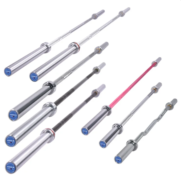 China supplier gym home use weightlifting barbell bar 1.2m 1.5m 1.8m 2.2m, Silver