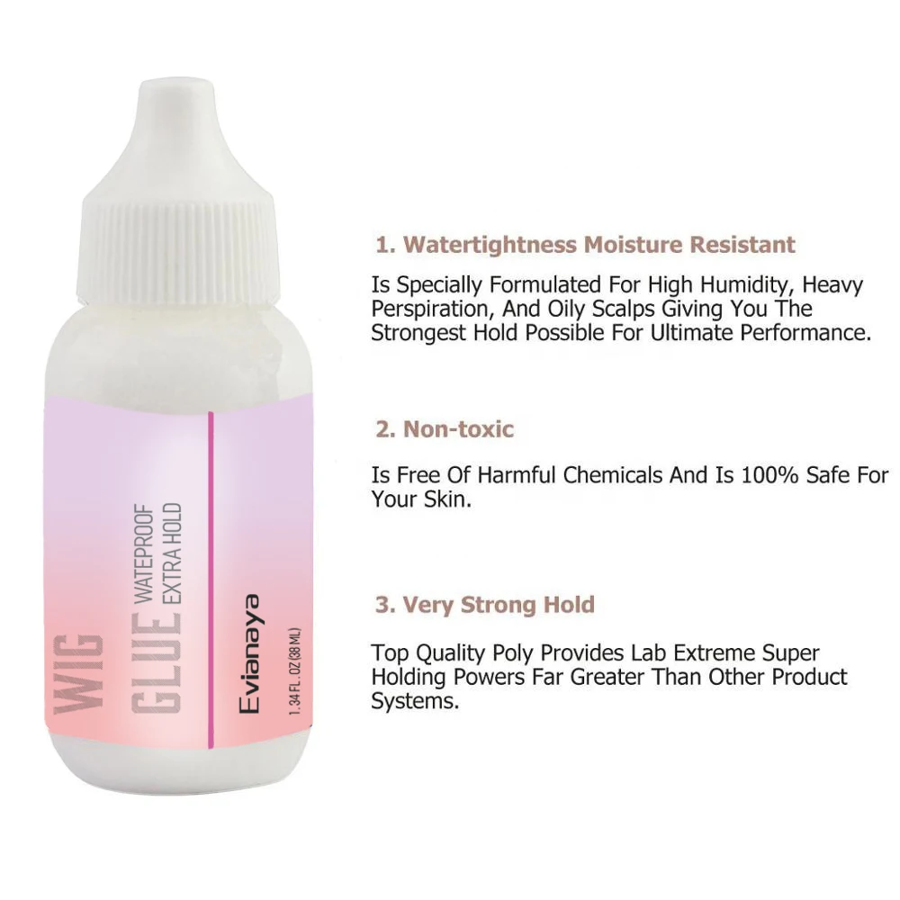 

Factory Price Private Label Strong Hold Invisible Hair Glue Lace Wig Adhesive