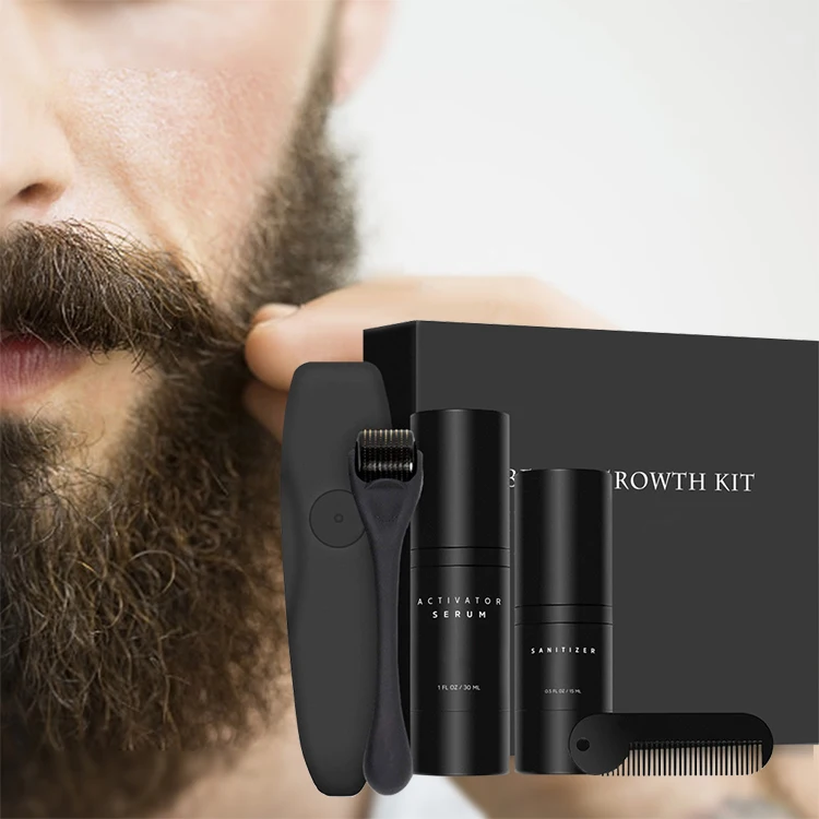 

OEM Premium Organic Beard Oil Balm Care Grooming Kit Men Private Label Promotes Growth Beard Oil Sets