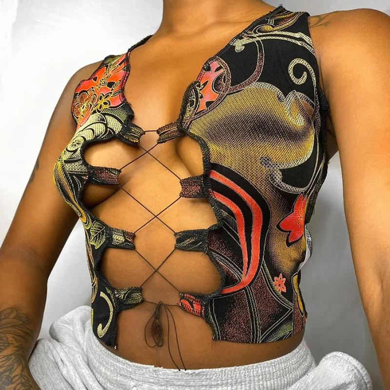 

S1561N women sexy prints crop tops Fashion T shirts
