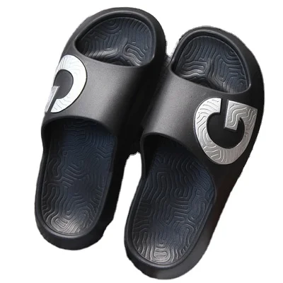 

Beach trend outdoor slippers male summer indoor platform home shoes bathroom soft sole sandals, As picture