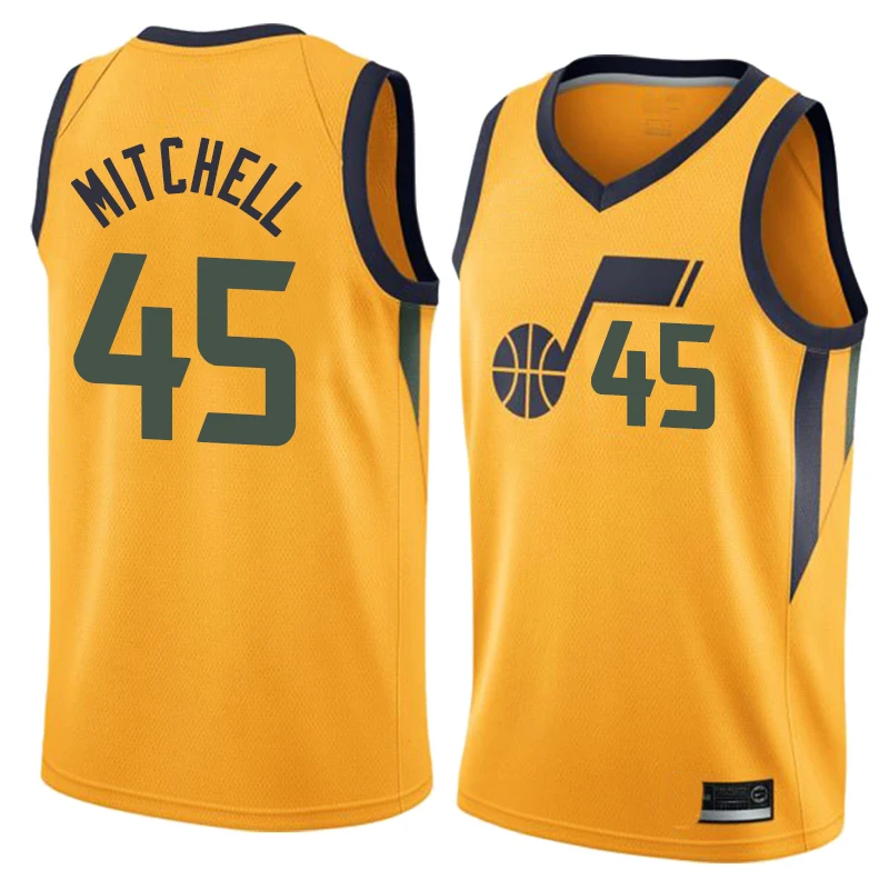 

2020-21 latest Men's UTAH city edition jazz snow moutain basketball uniforms newest 45 Donovan Mitchell basketball jerseys