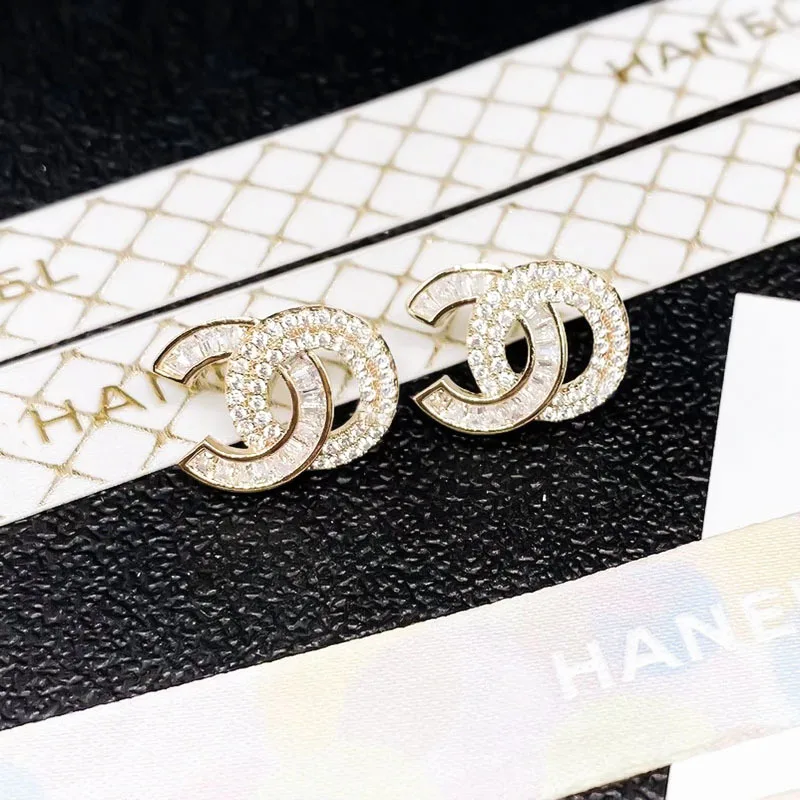 

2022 Fashion Luxury Famous Brand Designer Earrings Letter CC DD GG Unique Hoop Earrings Gold Plated Statement Earrings Jewelry