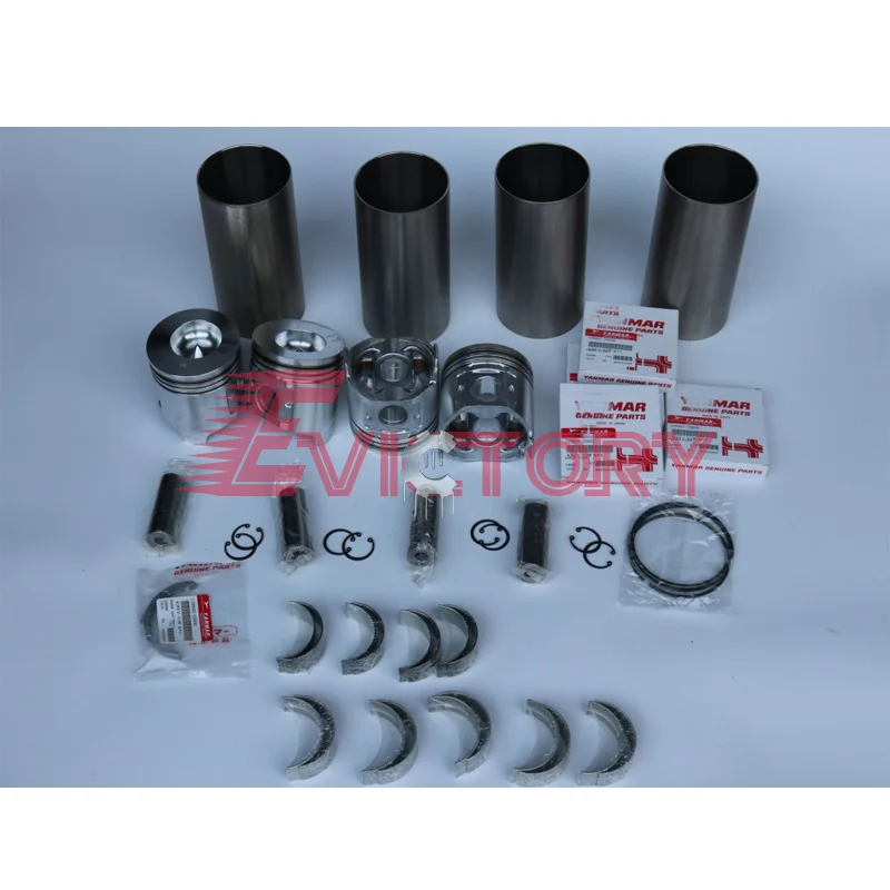 

For Yanmar KOMATSU excavator engine parts 4TNE98 4D98E rebuild kit overhaul gasket piston bearing