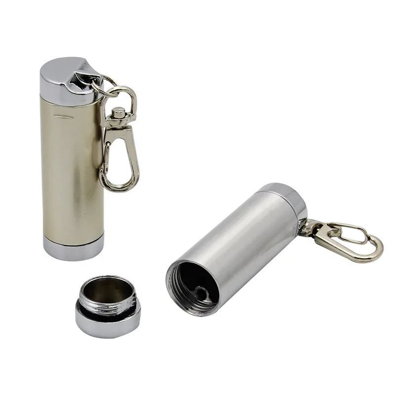 

Mini Cylinder Ashtray Pocket Metal Ashtray With Keychain, Picture