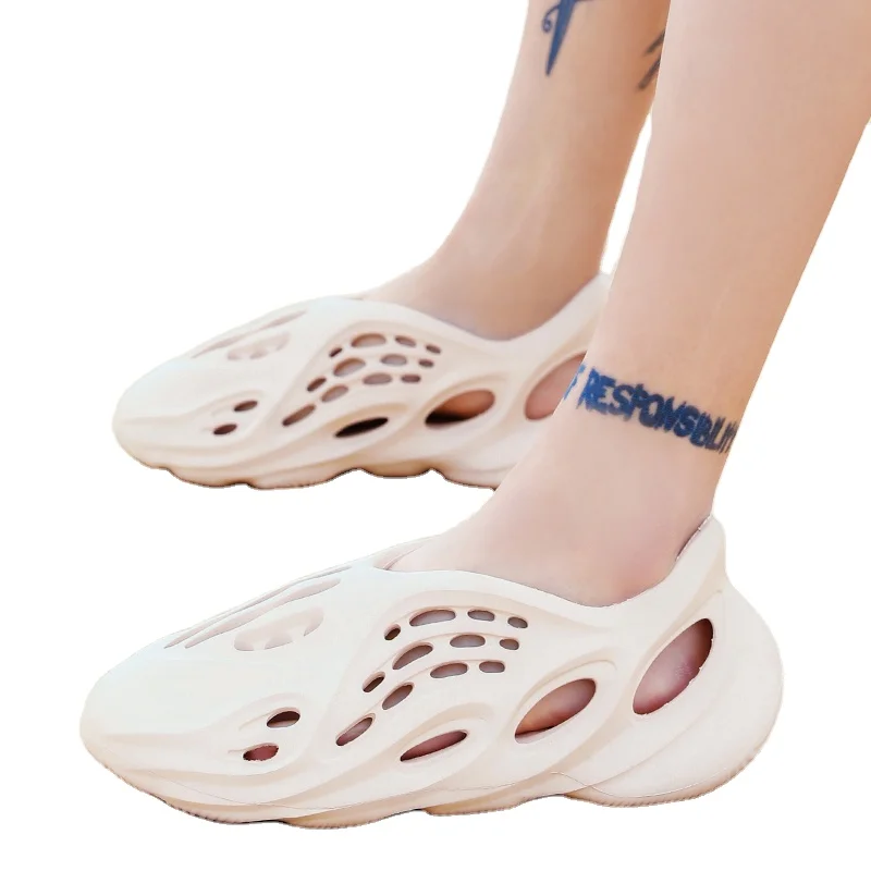 

High Elasticity Outdoor White Super Light Wear-Resistant Rubber Plastic Sandals Brook Water Beach Shoes for Vacation swim