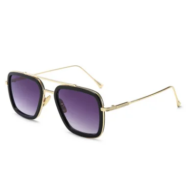 2019 New customized  brand oversized vintage tony stark iron man sunglasses