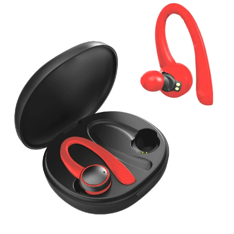 

T7 Pro Wireless Sports Running Gaming Headset Dual In-Ear BT Earphone 5.0(Red)