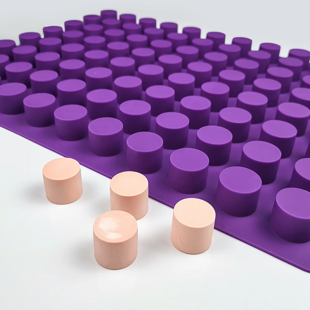 

Fusimai Jelly Chocolate Candy Cake Decorative Ice Grid Making Cylinder Mould 88 Holel Round Silicone Mold, Purple