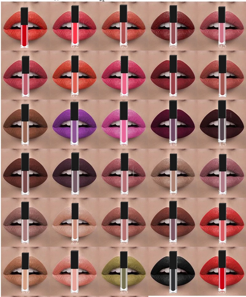 

33 Colors Lipstick Vendor Lipstick Gloss Private Label Matte Liquid Lipstick