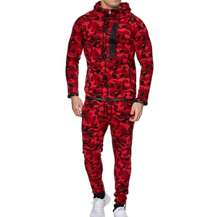 

2019 new Men Fitness 3D printing Hooded jogging pants Camouflage Hip hop Muscular man Long sleeve sportswear, Colors