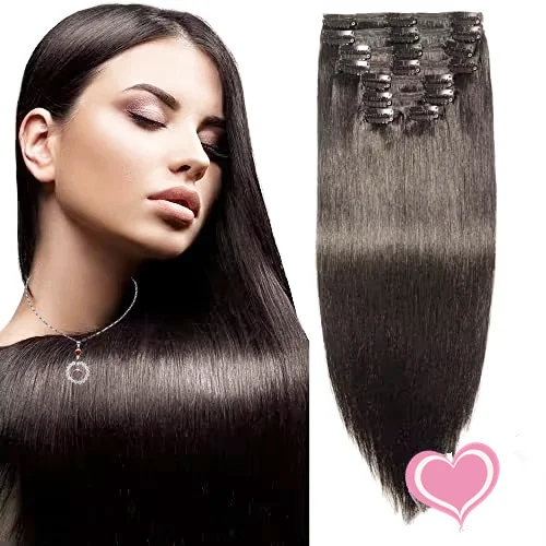 EB Wholesale Top Natural Silky Straight Remy Blonde Brown 100% Indian Human Clip-in Extensions for White Women