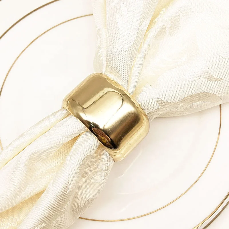 

Everyday Gold Round Napkin Rings for Wedding, Various colors available