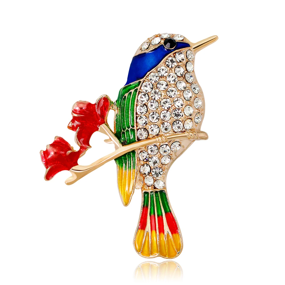 

Fashion Drop Oil Crystal Bird Shape Brooches Resin Brooch Pins for Girls Women Party Jewelry Gifts