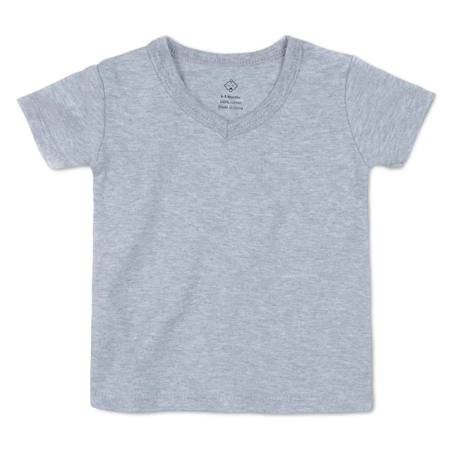 

2021 wholesale newborn baby clothes solid color t shirt toddler baby girls' tee, Black, white, grey
