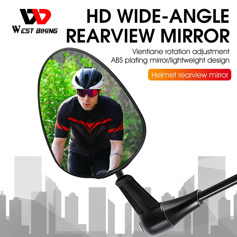 

WEST BIKING Cycling Aluminium Frame Tires Mirror Other Bicycle Accessories Cycling Bicicleta Bike Bicycle Helmet Rearview Mirror, Black