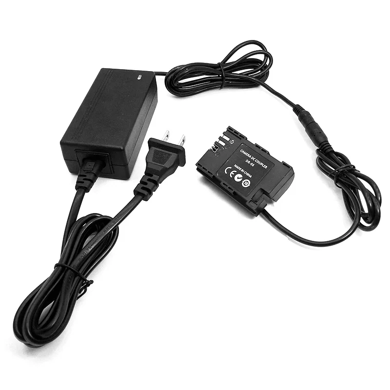 

Continuous Power Supply Full Decoding Camera Power Adapter ACK-E6 ACKE6 For Canon R5 R6 7D 6D 5D Mark II III IV, Black