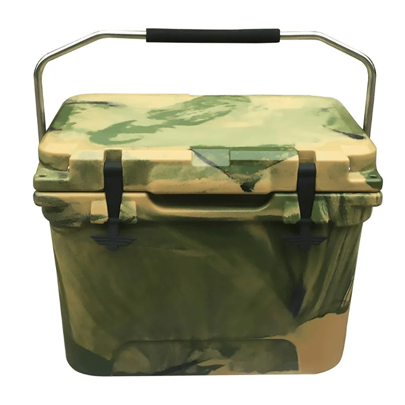 

RTS 20 Quart Camo Portable Cooler With Stainless Steel Handle PE Food Cooler DOM-1021672