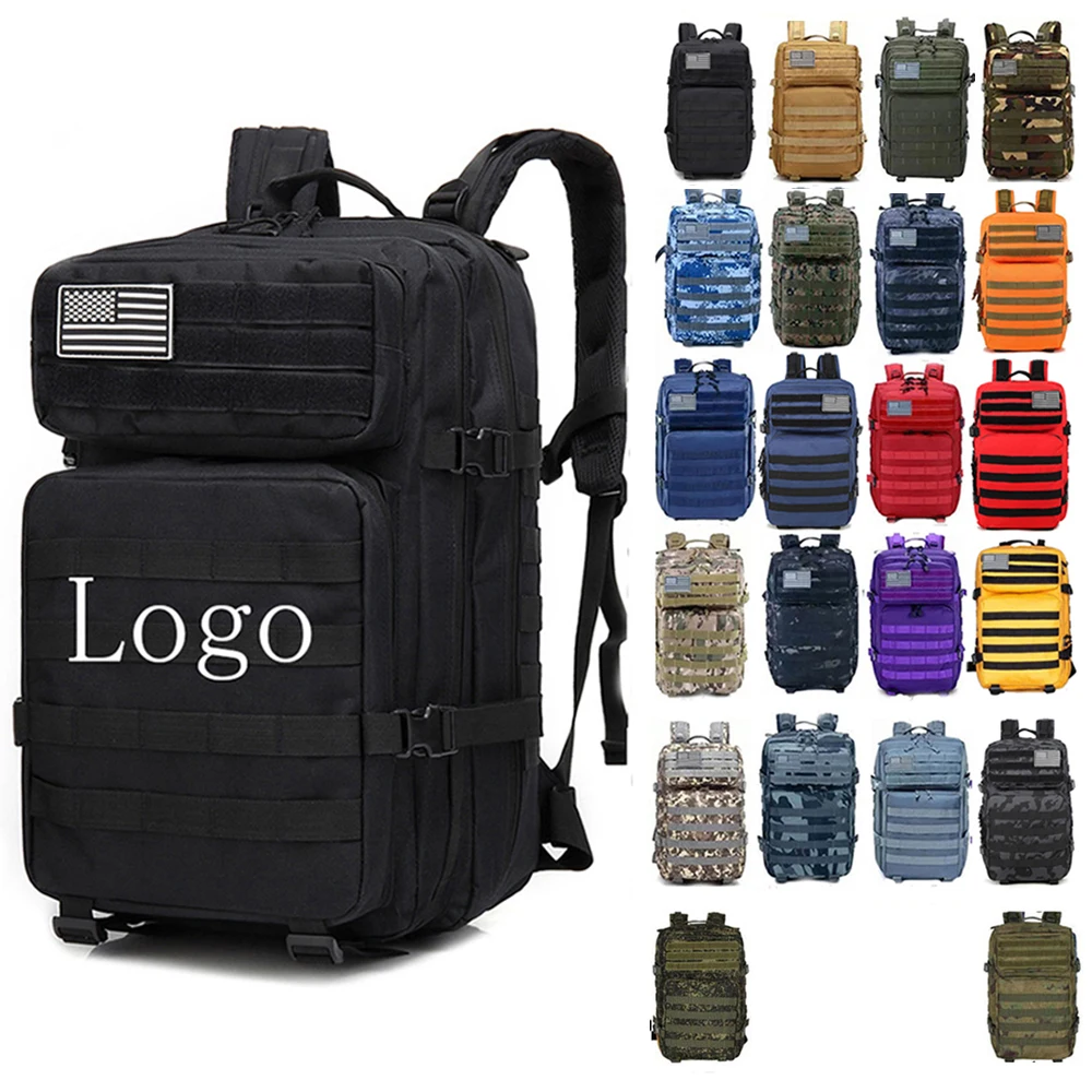 

45L Rucksacks Hiking Hunting Back Pack Travel Outdoor Sport Fitness Army Military GYM Tactical Backpack, 1 colors