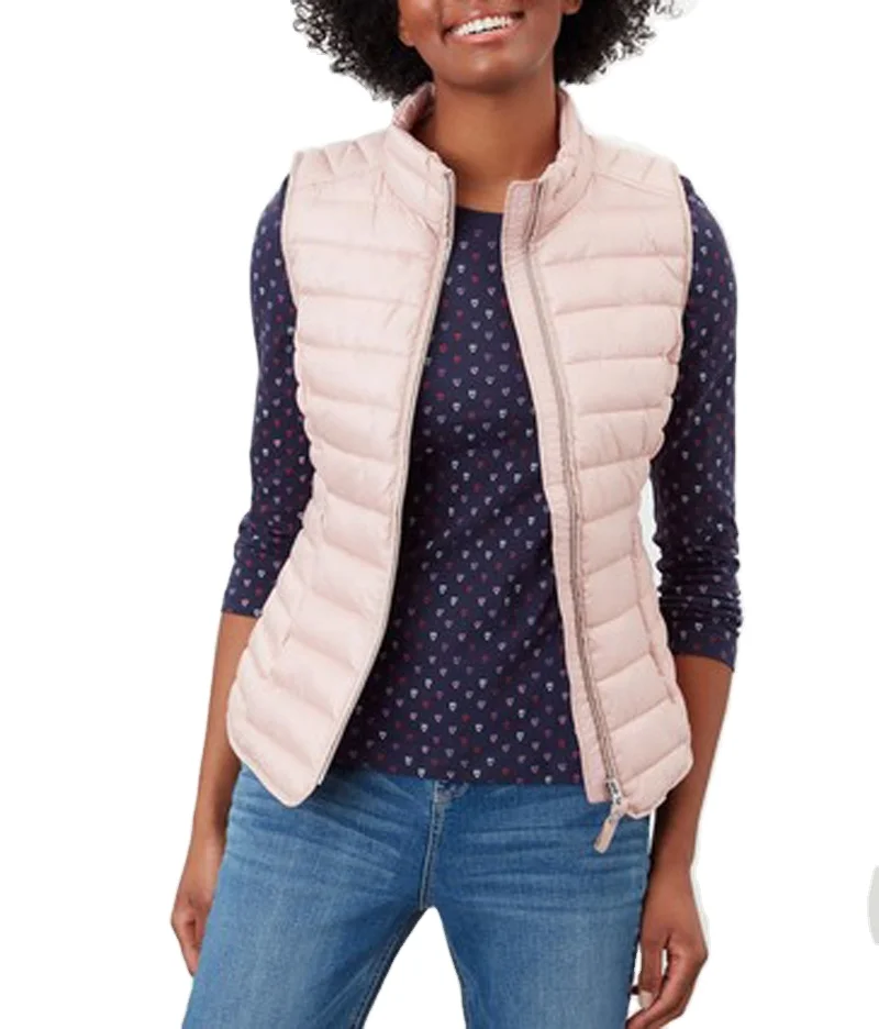 

Wholesale Custom Logo print Women's Winter Duck Down Vest Jacket Lightweight Pink down jacket, Customized color