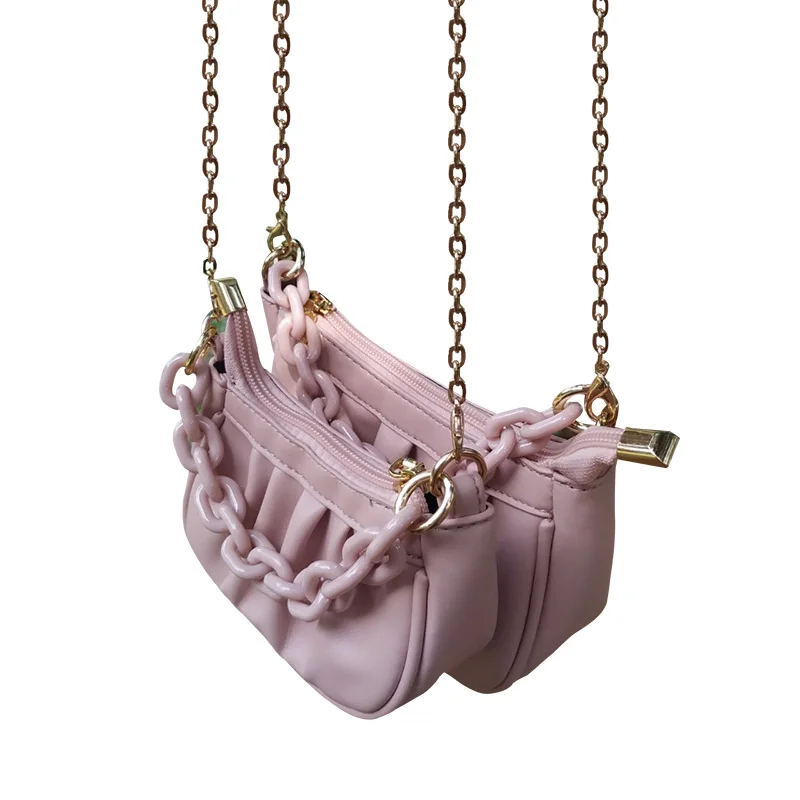 

Hot Selling Modern Luxury Women Handbag High Quality Pu Leather Casual Tote Versatile Single Shoulder Bags With Metal Chains