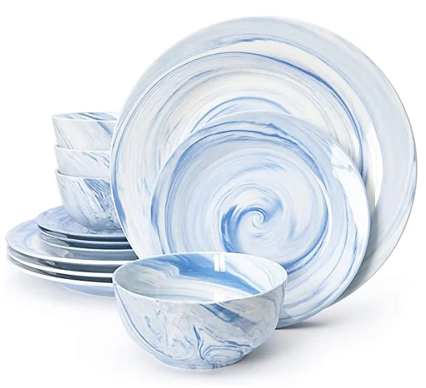 

Hot selling Tableware Marble Porcelain Ceramic Wedding Charger Plate Set Porcelain Dinnerware Sets, Customized