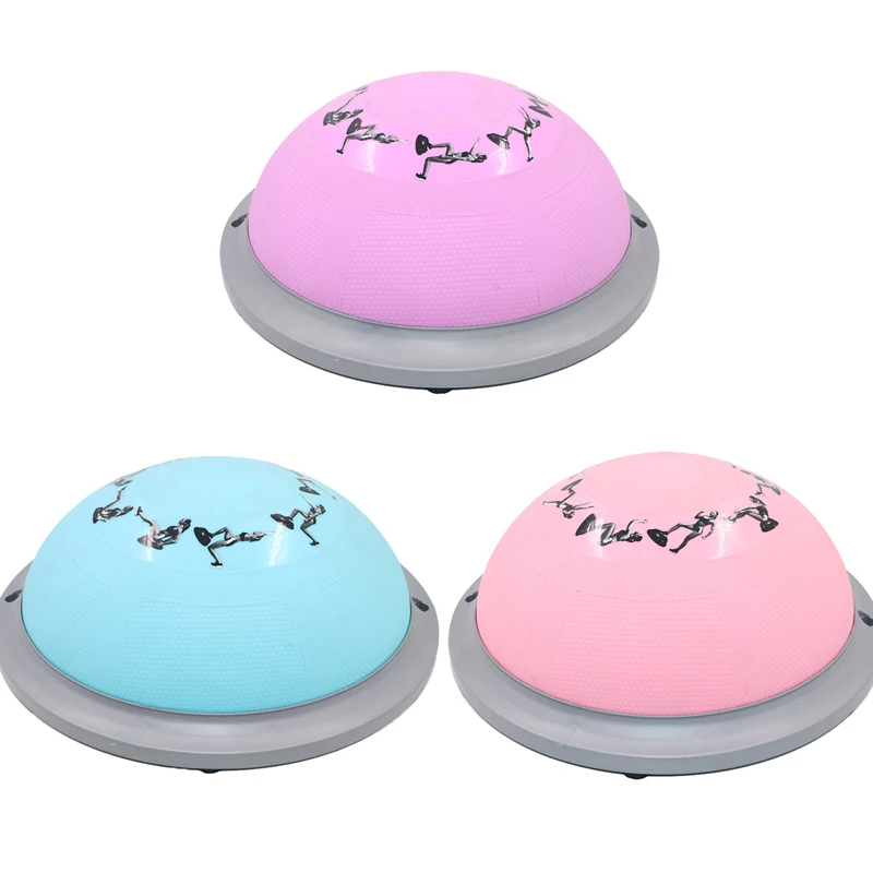 

48 cm anti- burst and non-slip material home exercises fitness Yoga Half Ball Balance Trainer, As picture